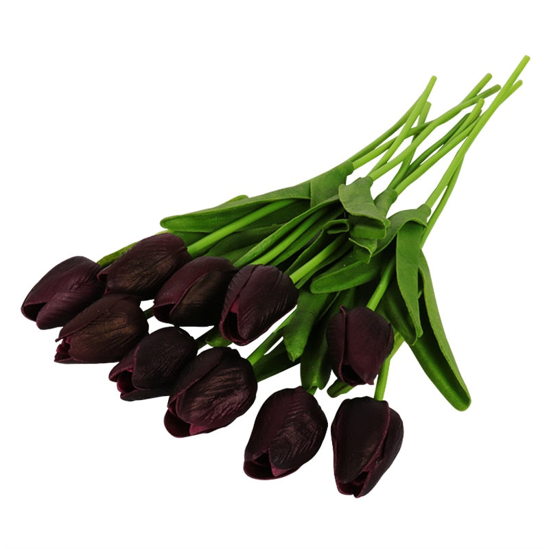 10/20pcs Artificial Tulips Bouquets For Home/Wedding Decoration.