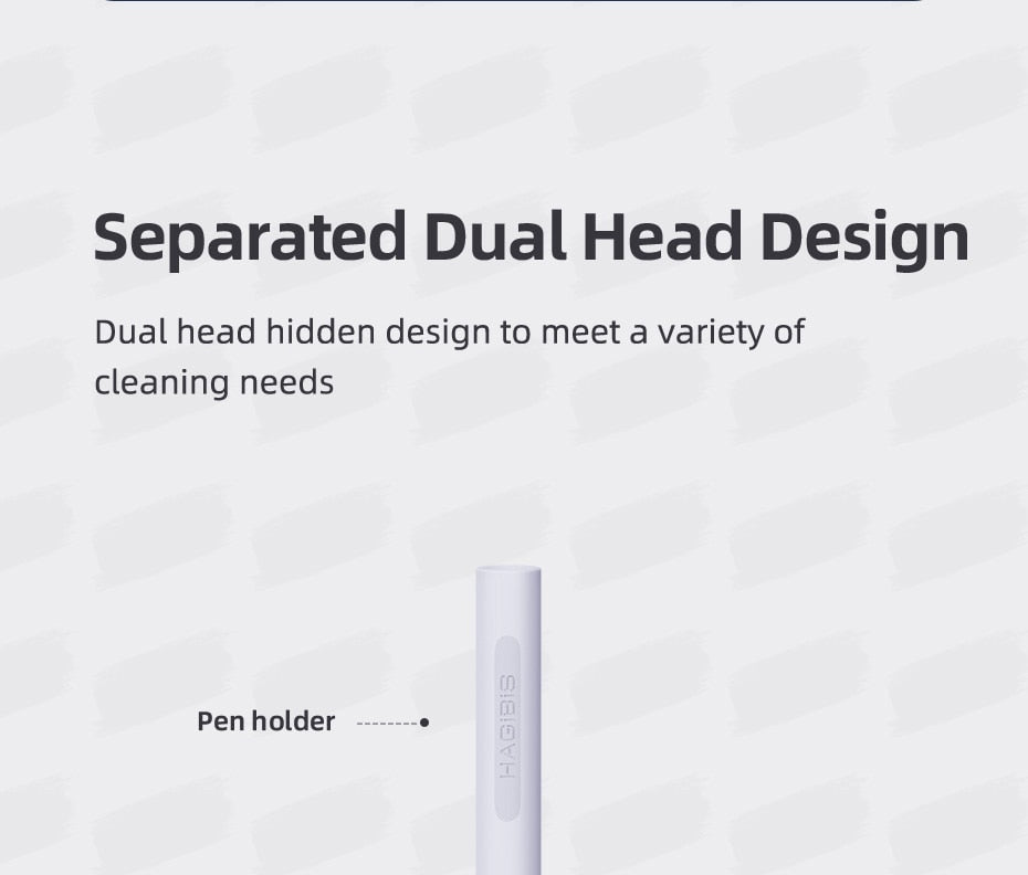 Hagibis Cleaner Kit for earbuds . Kit includes all in one pen with metal tip, brush head and sponge to clean hard to get places.
