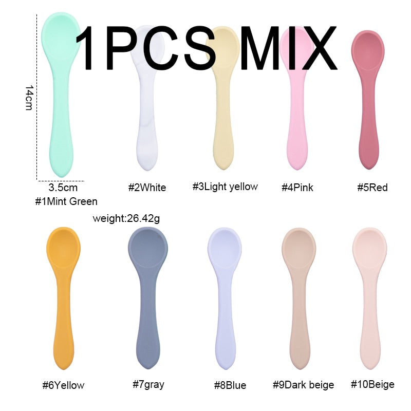 Babies Silicone Bowl, Fork, Spoon, OR Cup and Straw With Suction Cup.