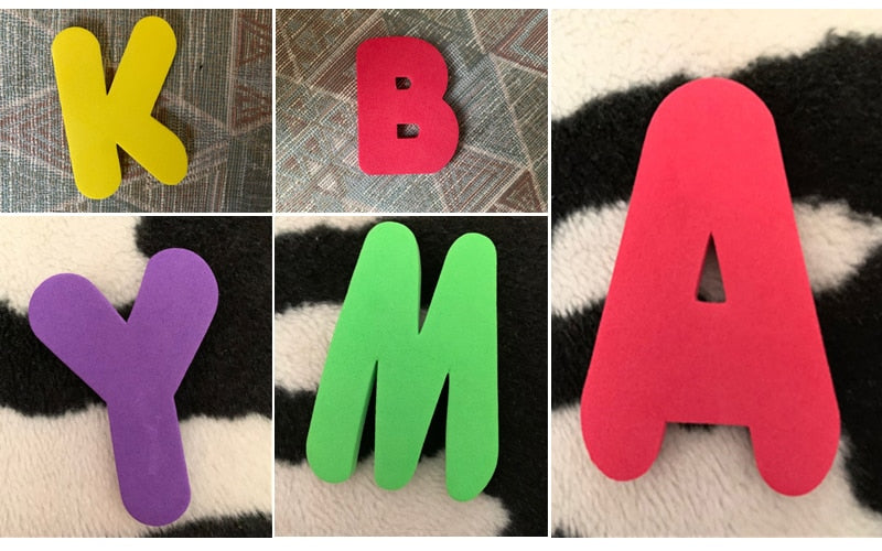 36PCS/set Children's Educational Foam Letters/Numbers Bath Tub Wall Stickers.