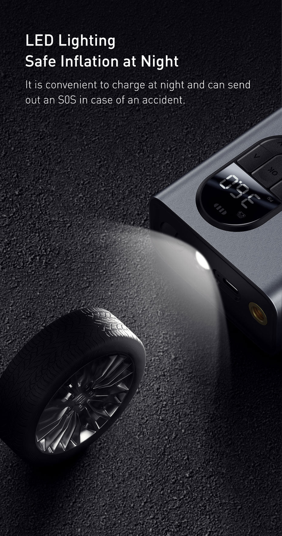 Baseus Wireless Electric Car Inflator Pump. Great for Bicycles Car and Motorcycles.