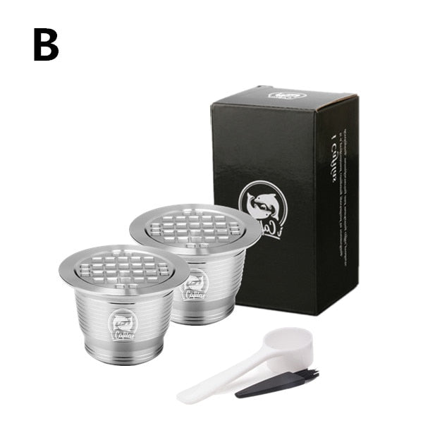 ICafilas Stainless Steel, Reusable Coffee Filter With Tamper for Nespresso Machines.