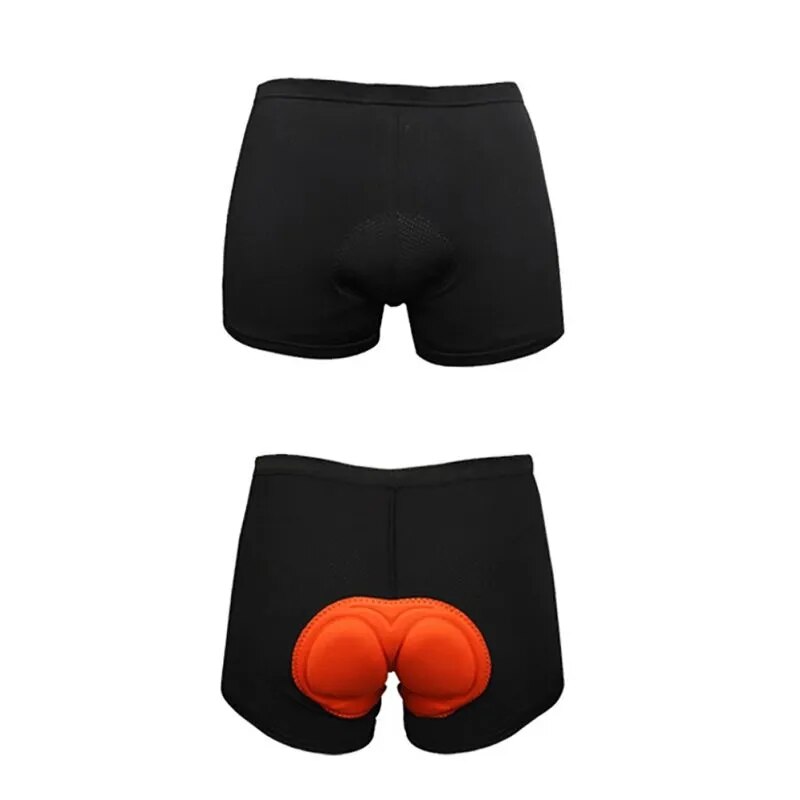 Unisex Black Sponge Gel 3D Padded Bicycle Cycling Shorts.
