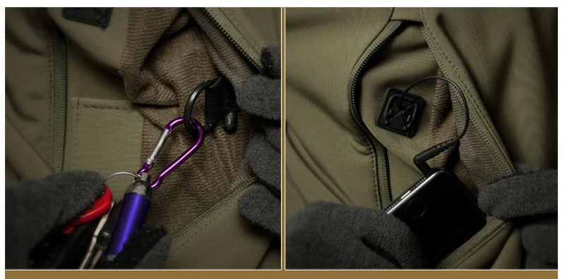 Men's Tactical Windproof/Waterproof Soft Shell Hooded Jacket