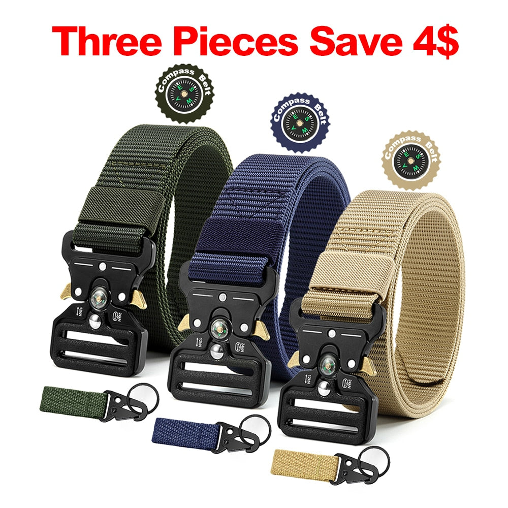 Multi Function Canvas Compass Tactical Belt.