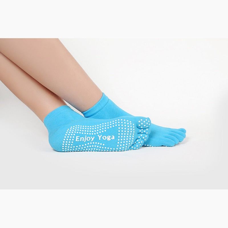 Women's Anti-Slip Five- Toe Yoga Socks.