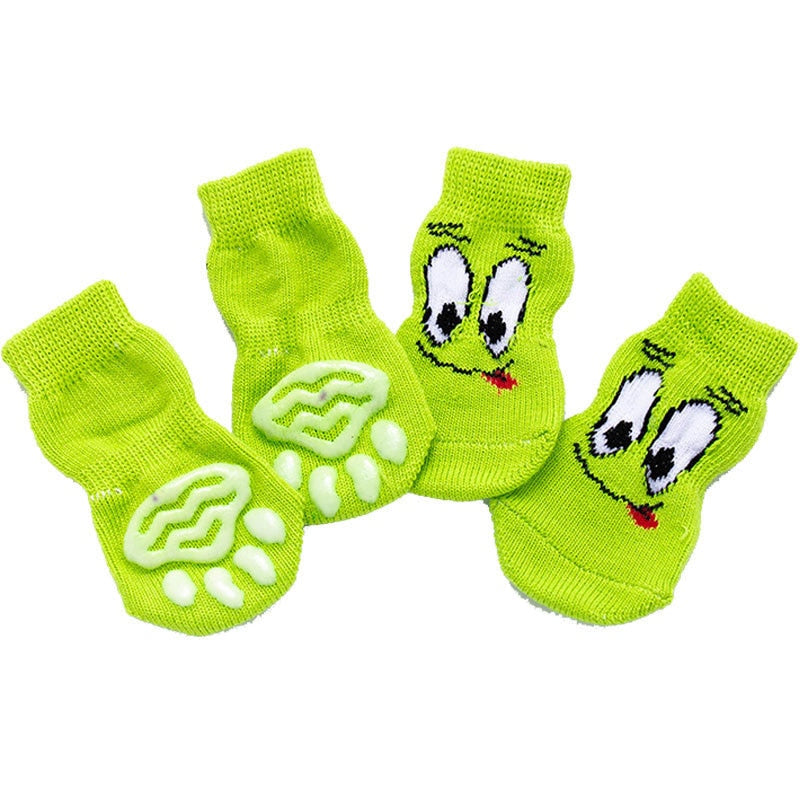 4pcs Anti Slip knitted Socks For Small to Medium Dogs.