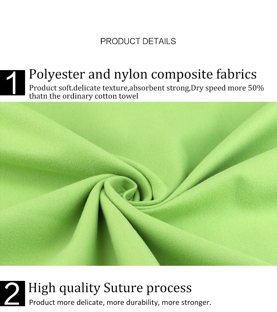 Copozz Microfiber, Easy Drying Small OR Large Travel Towel.