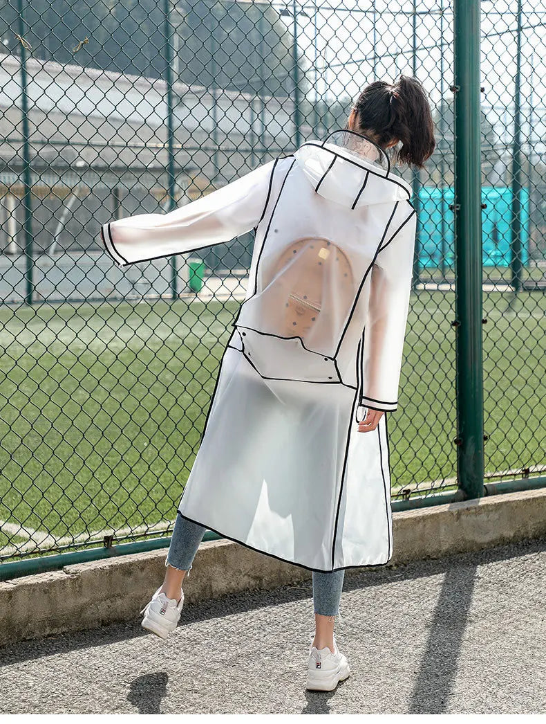 Women OR Men's Hooded Raincoats With Schoolbag space