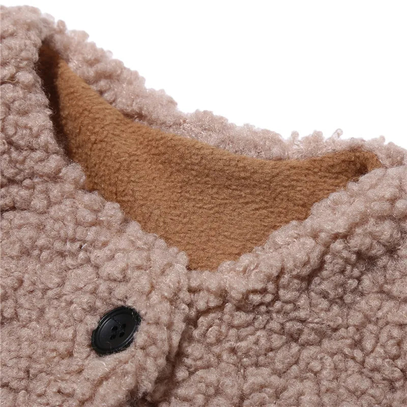 Autumn Baby V Neck Plush Vest