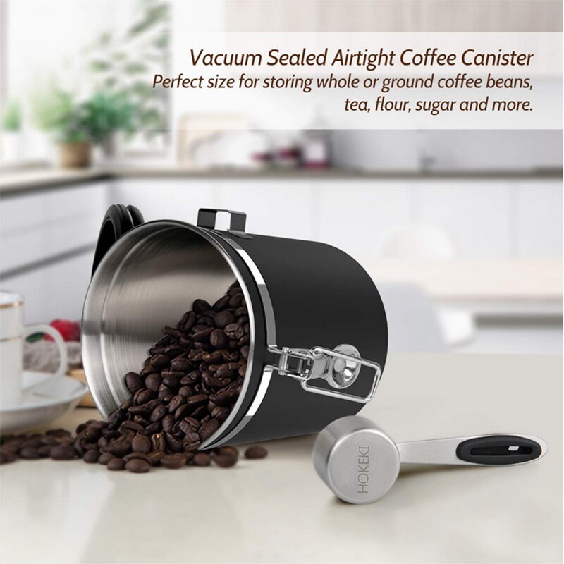 Stainless Steel Sealed Storage Jar. Moisture-proof to store Coffee Beans, Milk Powder, OR Grains.