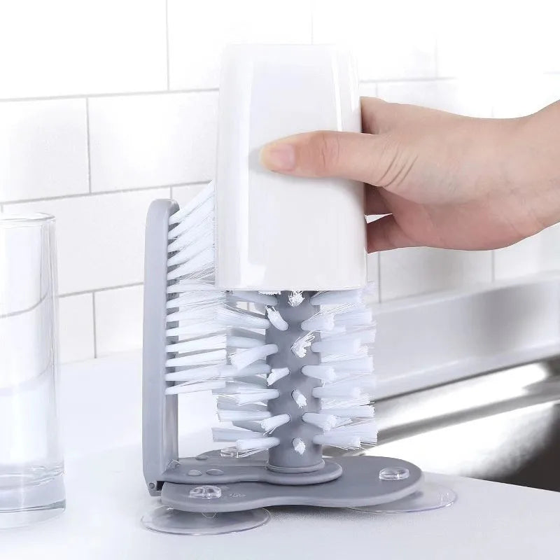 Detachable Suction Rotating Bottle Brush Cleaner