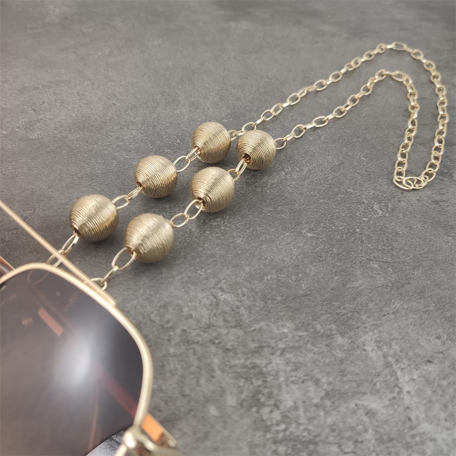 Boho Wood Bead Chains with Silver Metal Balls For Eyeglasses/Sunglasses.