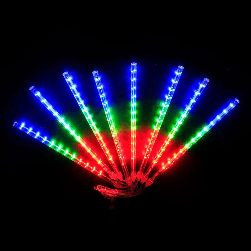 Christmas LED 30cm Or 50cm Meteor Shower Color Lights, 8 Per String