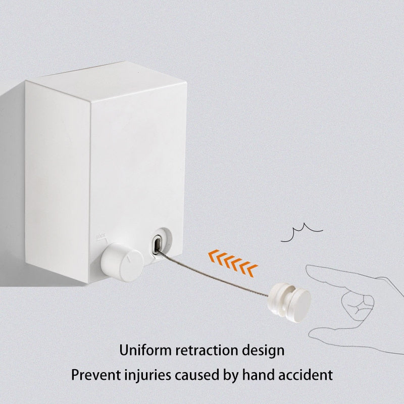 Retractable Wall Hanging Indoor Steel Wire Clothes Line.