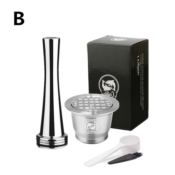 ICafilas Stainless Steel, Reusable Coffee Filter With Tamper for Nespresso Machines.