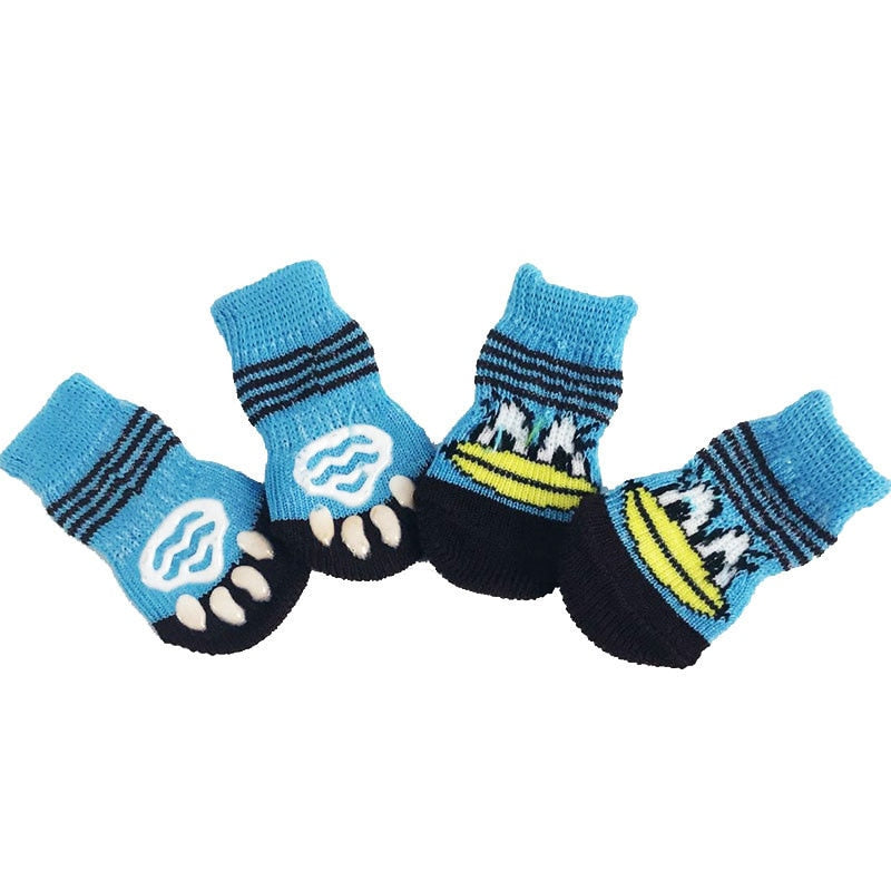 4pcs Anti Slip knitted Socks For Small to Medium Dogs.