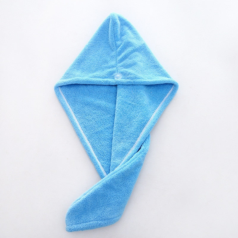 Magic Microfiber hair towel for rapid drying.