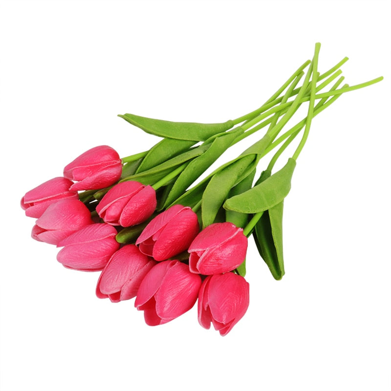 10/20pcs Artificial Tulips Bouquets For Home/Wedding Decoration.