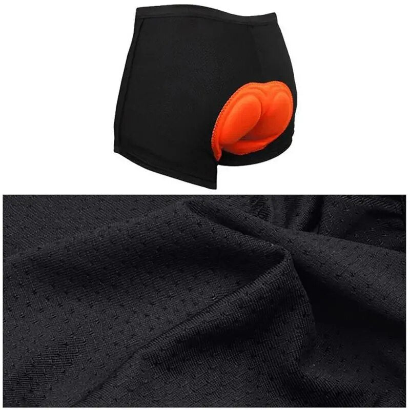 Unisex Black Sponge Gel 3D Padded Bicycle Cycling Shorts.