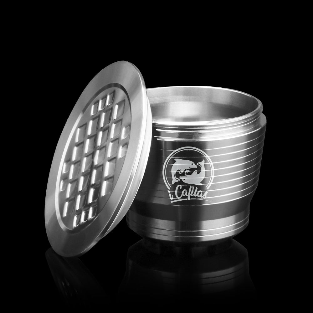 ICafilas Stainless Steel, Reusable Coffee Filter With Tamper for Nespresso Machines.