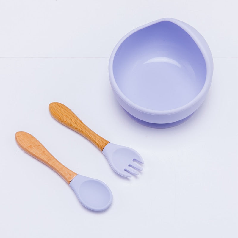 Babies Silicone Bowl, Fork, Spoon, OR Cup and Straw With Suction Cup.