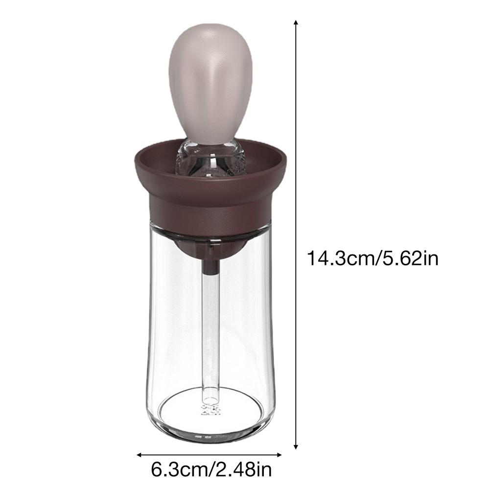 150ml Kitchen Glass Oil Bottle With Silicon Brush and dispenser.