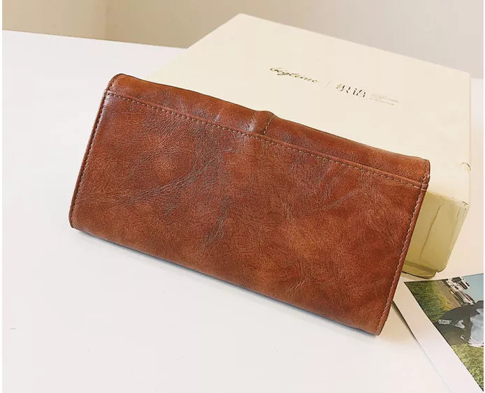 Women's Trifold Leather Wallet.