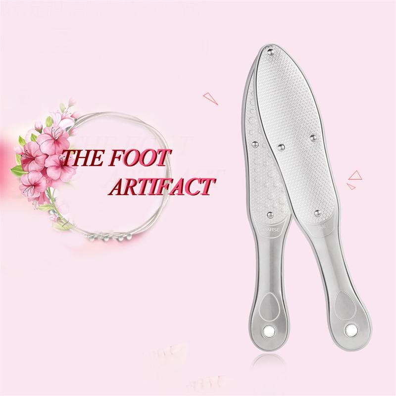 Stainless steel pedicure file. Removes callus and exfoliates your feet.