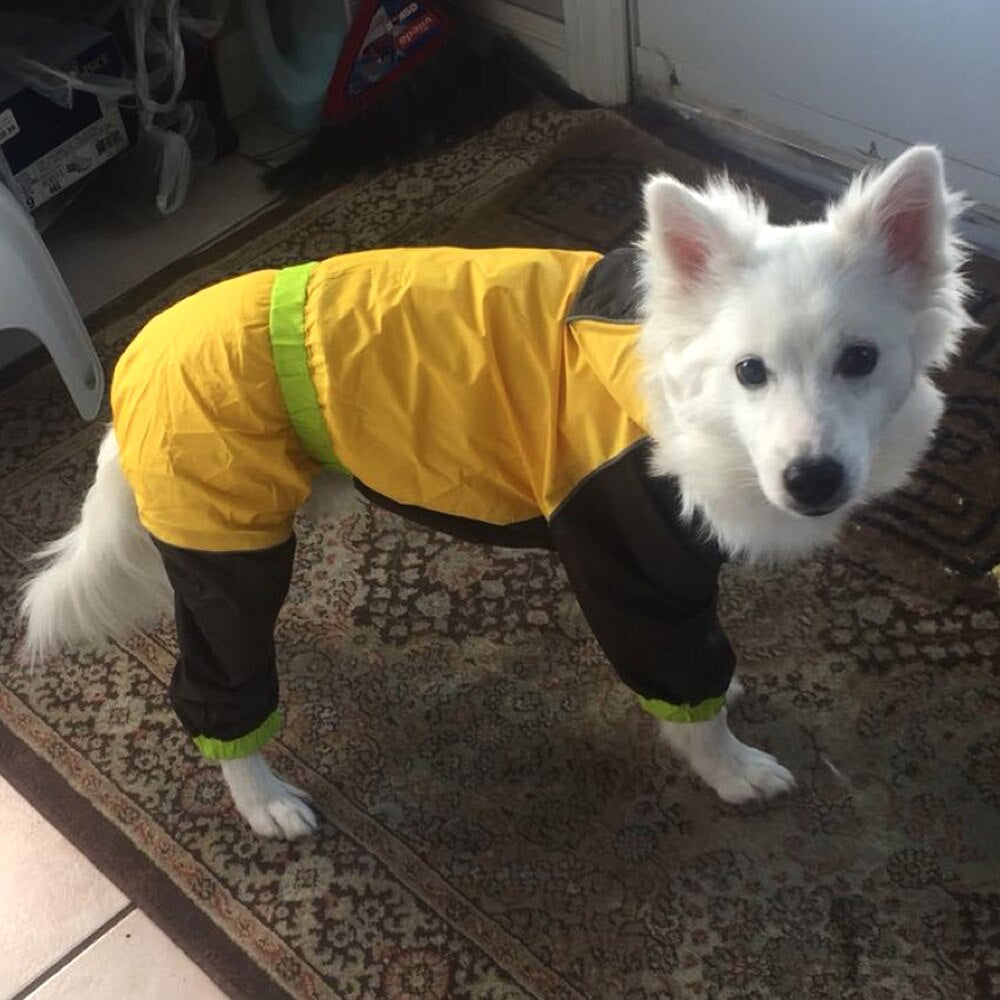 Dog S-2XL Reflective Raincoat.