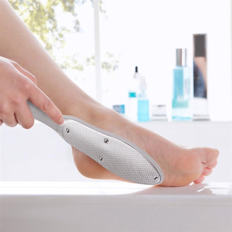 Stainless steel pedicure file. Removes callus and exfoliates your feet.