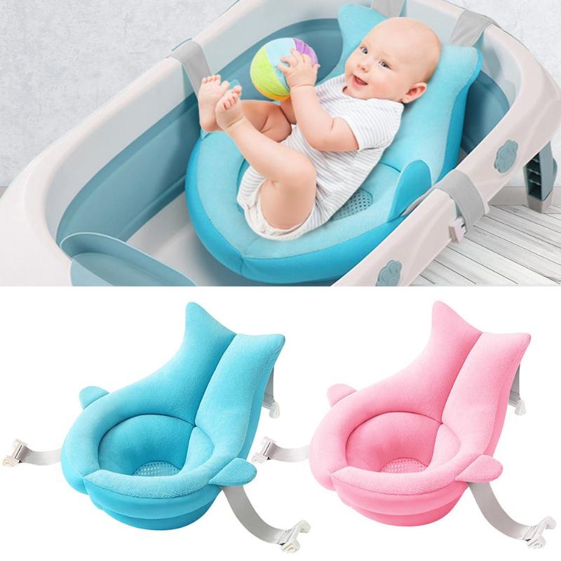 Newborn Safety Security Non-Slip Bath Support Cushion With Foldable Soft Pillow.