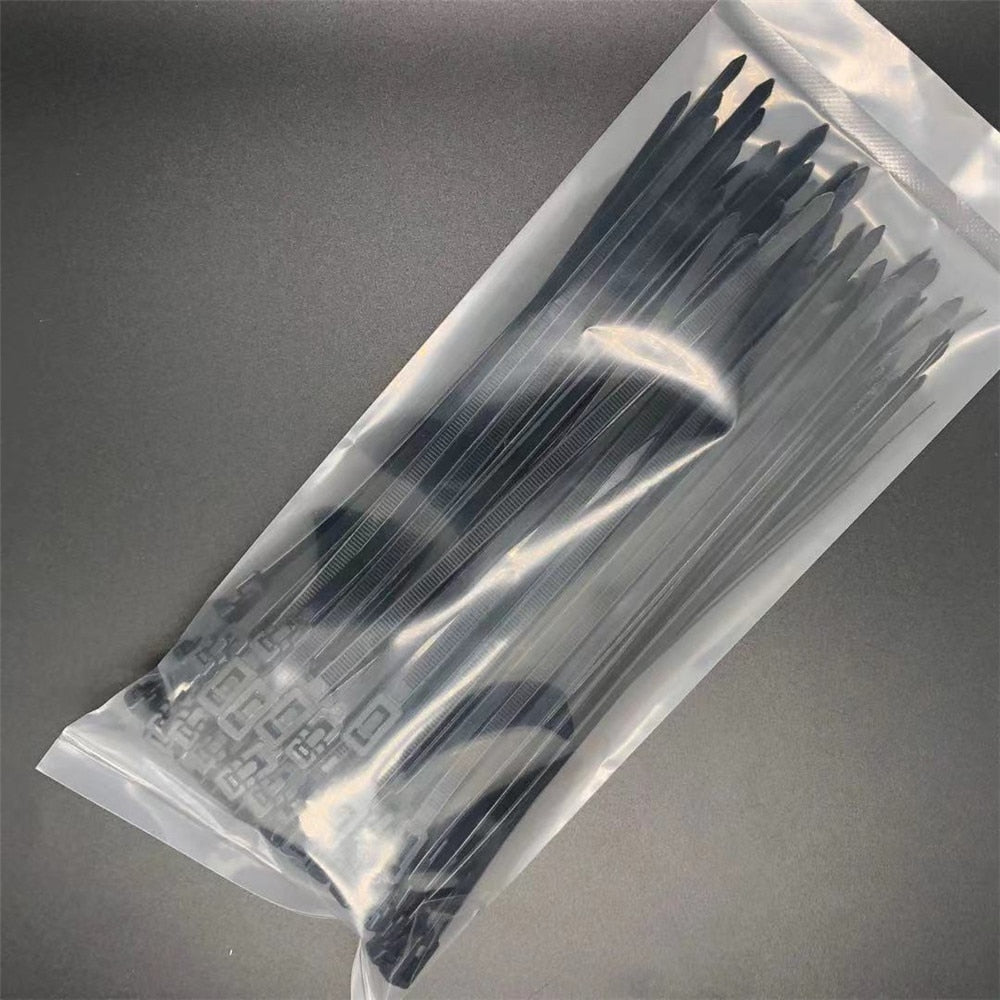 100pcs Colored 200mm Nylon Self-locking Reusable  Zip Ties.