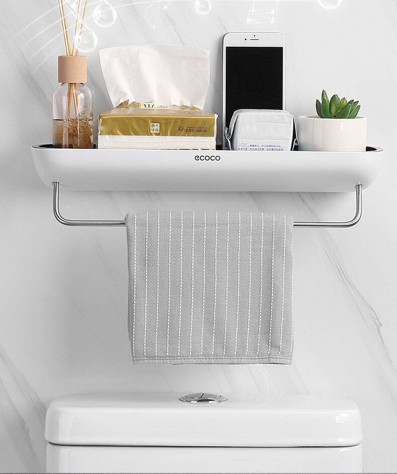 Bathroom/Kitchen Wall Mounted Shelf With Or Without Towel Bar.