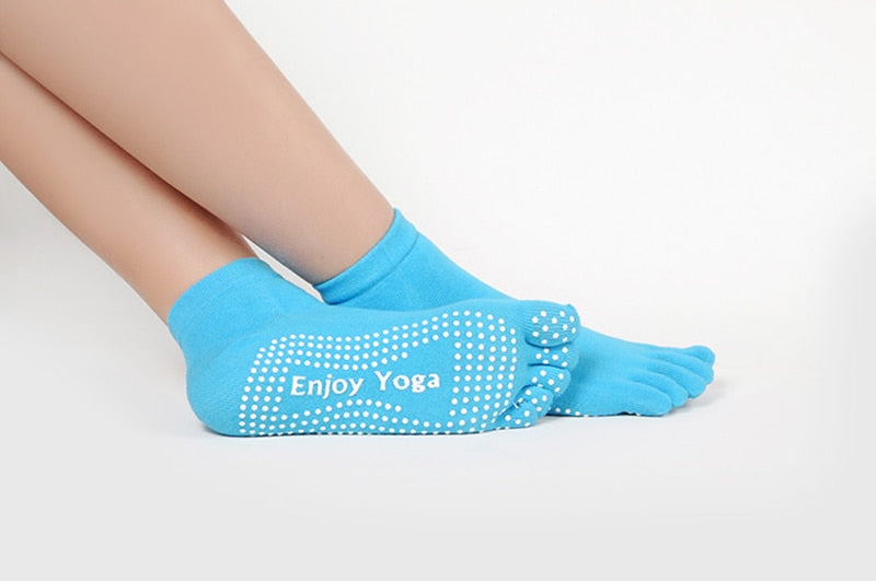 Women's Anti-Slip Five- Toe Yoga Socks.