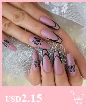 Acrylic Press On Nails. Various types such as French, Ombre, Nail Art, Glitter. Long or Short.