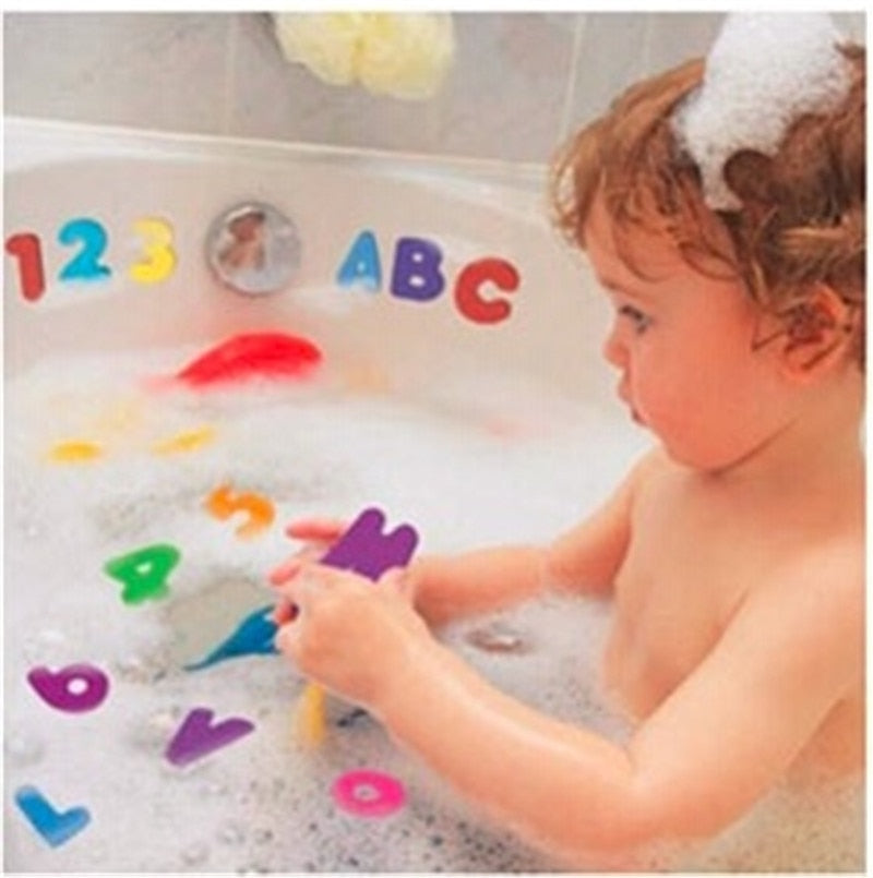 36PCS/set Children's Educational Foam Letters/Numbers Bath Tub Wall Stickers.