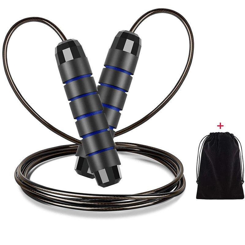 Adjustable Ball Bearings Jump Rope with Carry Bag. Speed Skipping, Crossfit Fitness and speed skipping.