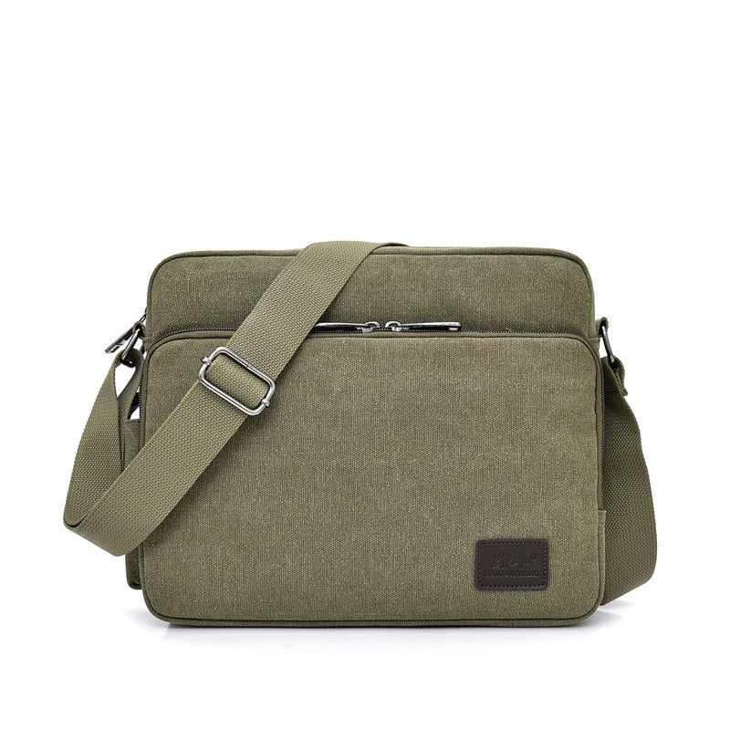 Men's and Women's Canvas Multifunction Crossbody Casual Bolsa Top-handle Shoulder Bag.