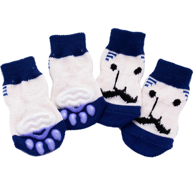 4pcs Anti Slip knitted Socks For Small to Medium Dogs.