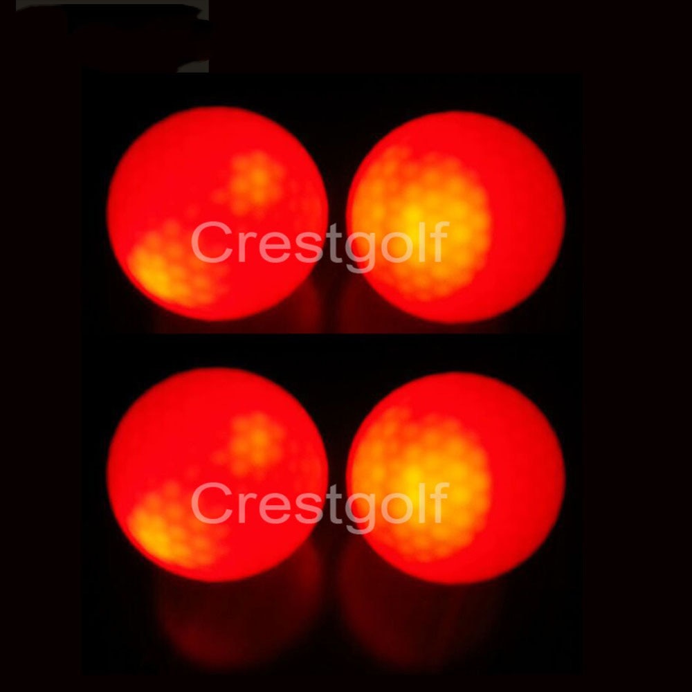 CRESTGOLF 3pcs/LED golf Balls for Night Training with 6 colors.