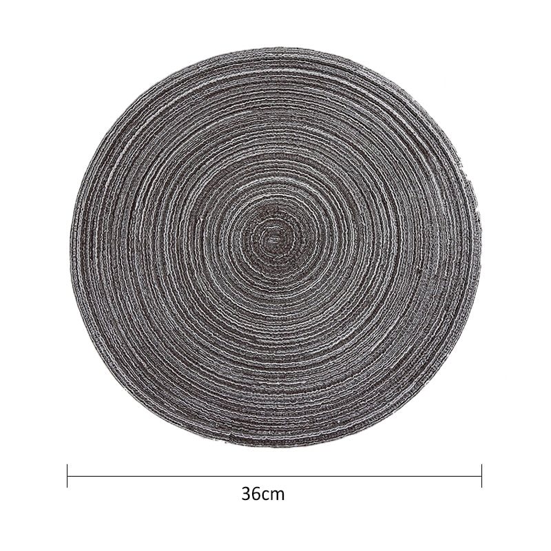2/4/6pcs Woven round Placemat Or Coffee Cup or Bowl Coaster.