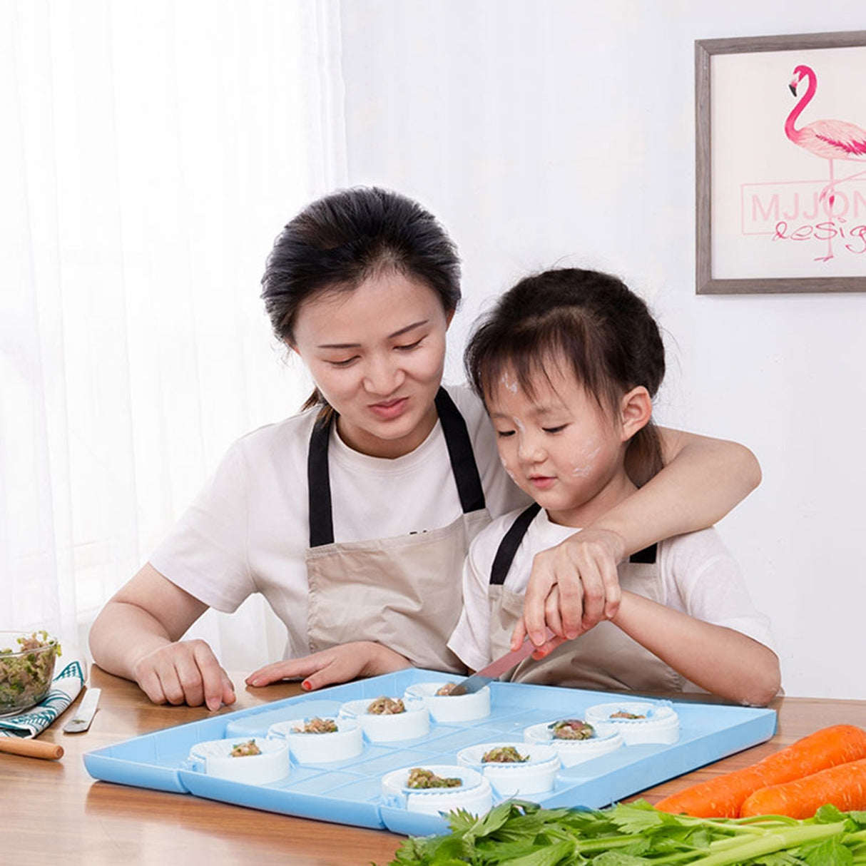 Dumpling Mold Can Make 8 Dumplings At A Time.