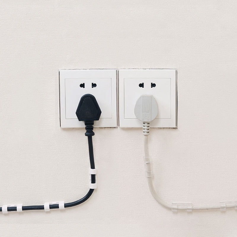 20Pcs Portable USB Cord Cable Clips.