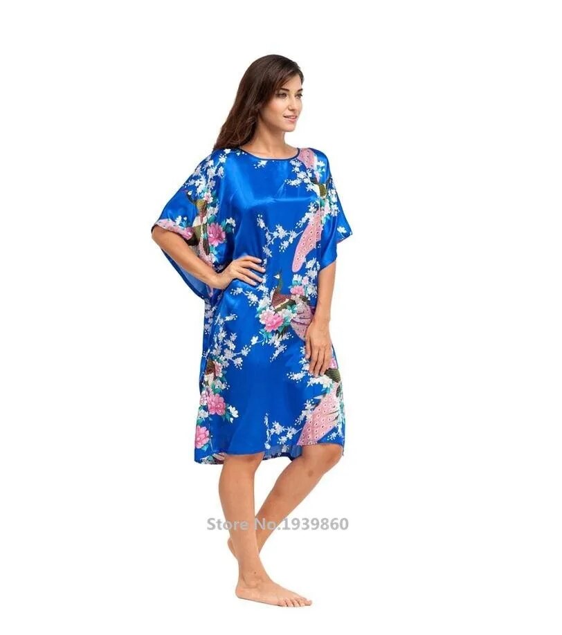 Women's Silk Short Sleeve Nightshirt.