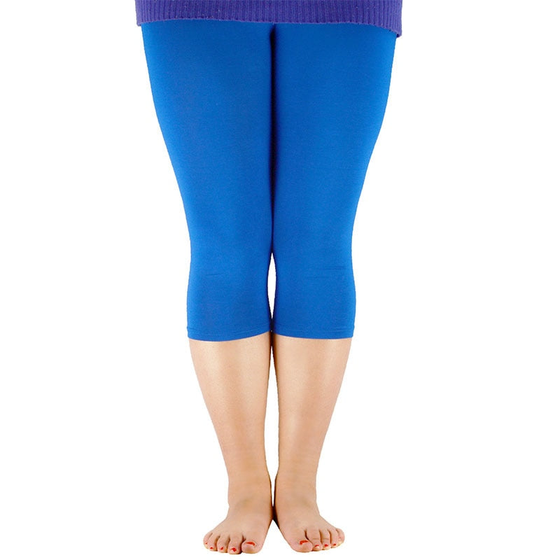 Women's High Stretch Capri Style Casual Bamboo Fiber Leggings. Come in Plus Sizes.