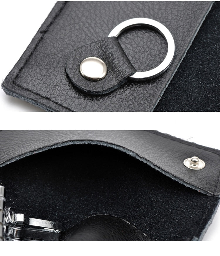 Genuine Leather Wallet and Multi Keychain Organizer For Men & Women.