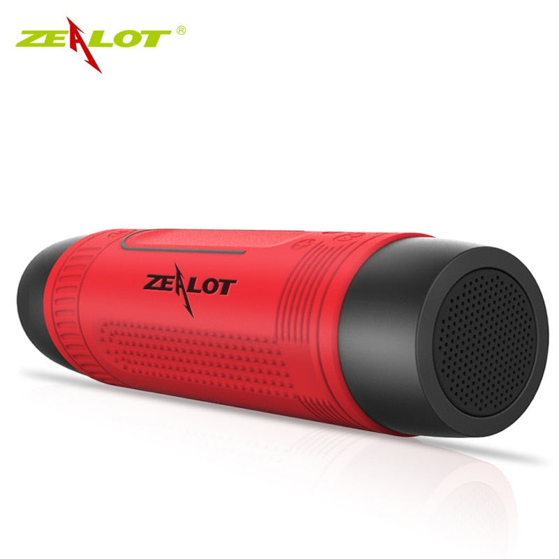 Zealot S1 Waterproof, Wireless Bluetooth Speaker With Bike Mount and Flashlight.