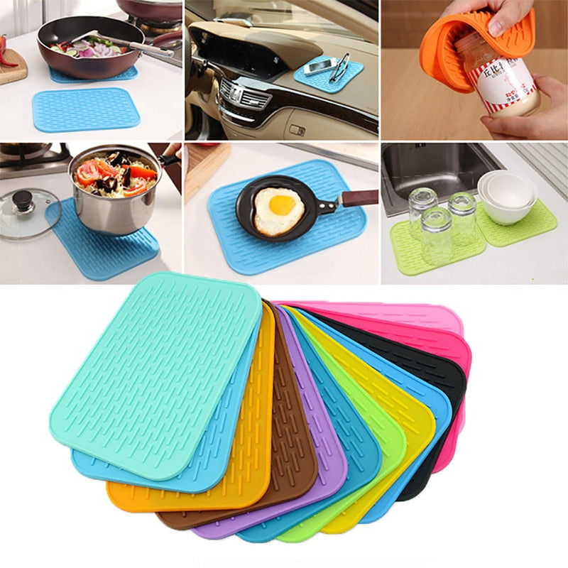 Silicone Non-slip, Heat Resistant Holder And Dinnerware Mat.