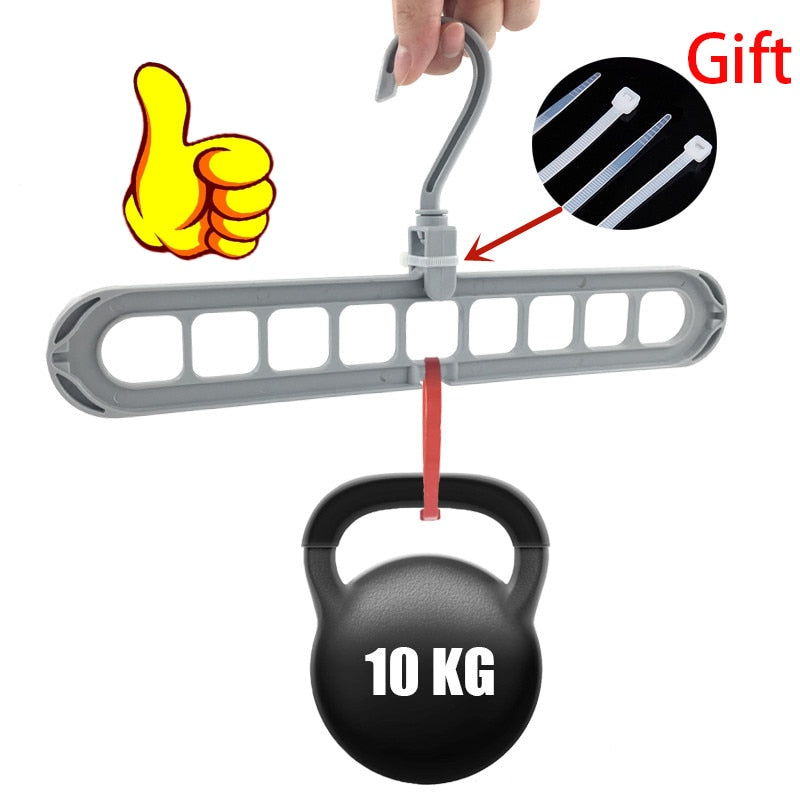 Plastic multi-port support hangers for Clothes.